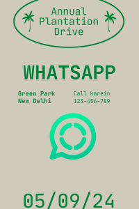 Plantation Drive Whatsapp Status Beige par Hara Simple Typographic Style Plantation Drive Whatsapp Status Beige par Hara Simple Typographic Style
